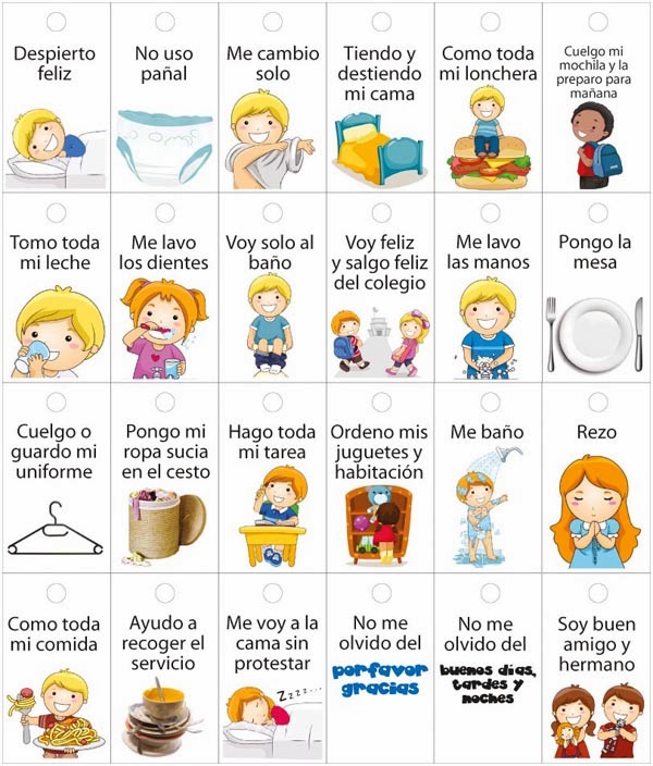 rutinas niños horarios