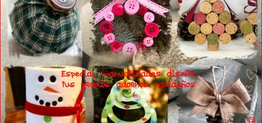 Adornos navideños manualidades Collage