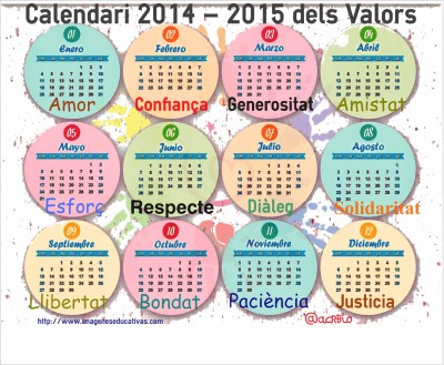 Calendario valores catalan