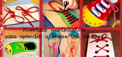 manipulativos para aprender a atarse los cordones Collage