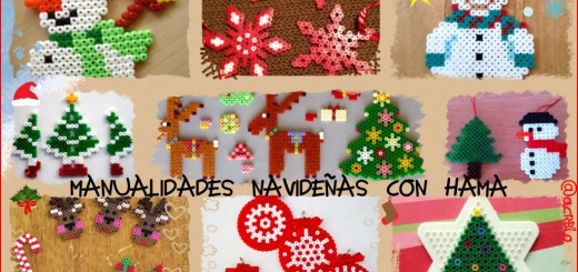 manualidades navideñas con hama Collage