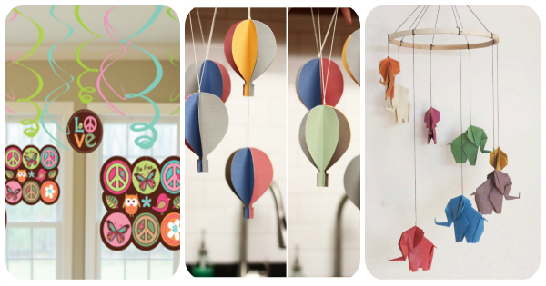 Moviles de papel y cartulina para decorar los techos de de tu clases