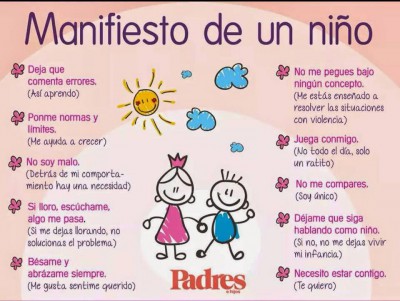 manifiesto de un niños