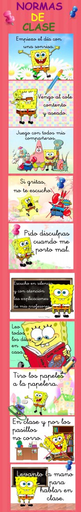 Normas de clase Bob Esponja