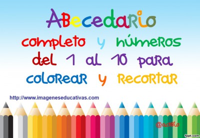 Abecedario para colorear y numeros