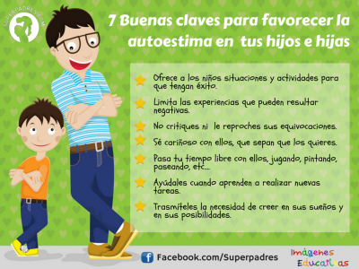 7 Buenas claves para favorecer la autoestima en tus hijos e hijas