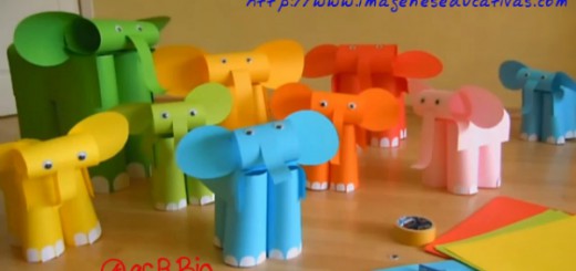 Elefantes con folios de colores Portada