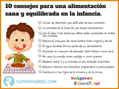 10 consejos para una alimentación sana y equilibrada en la infancia