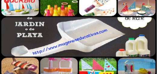 Juguetes reciclados para la playa y el jardín collage Portada