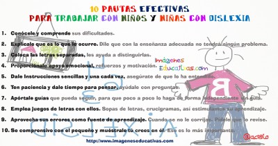 10 PAUTAS EFECTIVAS PARA TRABAJAR niños y niñas con dislexia