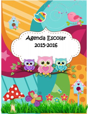 Agenda curso 2015-2016. Motivo Búhos (1)