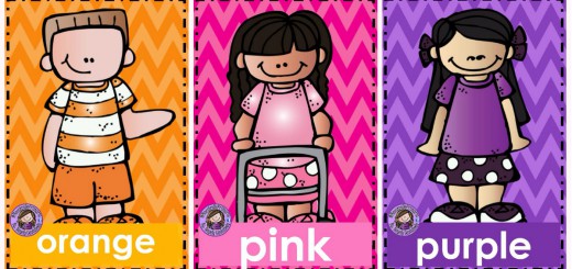 Tarjetas para aprender los colores en ingles collage