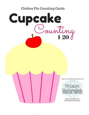 Tarjetas para aprender los números, Motivos Cupcakes (1)