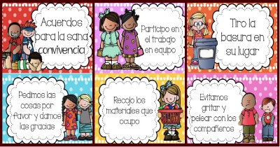 Acuerdos para una convivencia sana en clase Portada