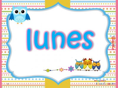 Días de la semana Motivo Búhos (2)