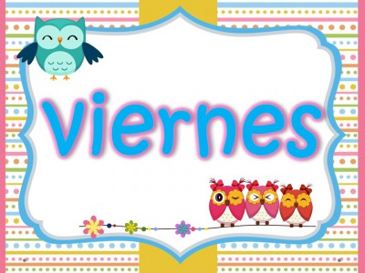 Días de la semana Motivo Búhos (6)