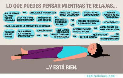 Lo que puedes pensar mientras te relajas.