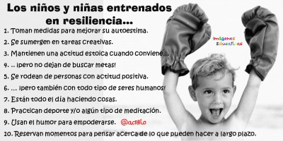 Los niños y niñas entrenados en resiliencia…