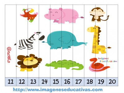 Recortables para imprimir. Puzles por números y letras (4)