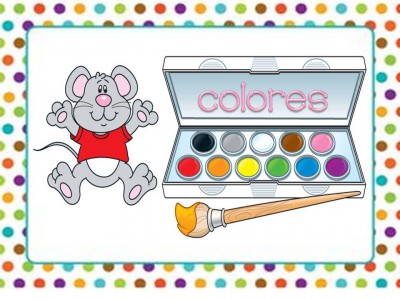 Tarjetas aprendemos los colores con en ratón Colorín (1)
