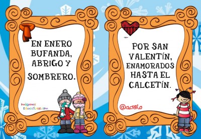 Tarjetas imprimibles cada mes con refrán la mano se dan. (3)