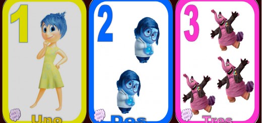 Tarjetas numeros Del revés (Inside Out) Portada