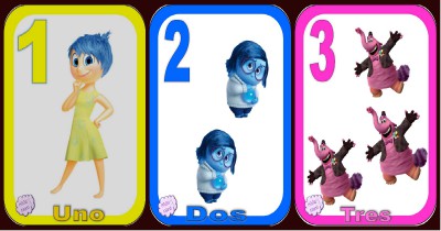 Tarjetas numeros Del revés (Inside Out) Portada