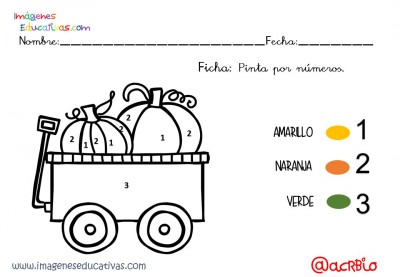 Coloreamos por números con motivos de otoño (9)