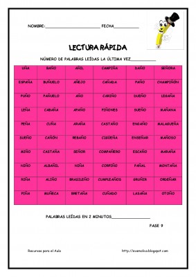 Cuaderno para mejorar la lectura. Lectura Rápida (12)