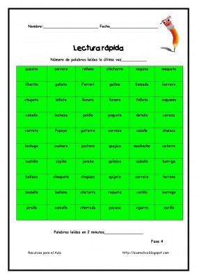 Cuaderno para mejorar la lectura. Lectura Rápida (21)