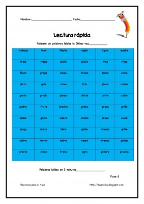 Cuaderno para mejorar la lectura. Lectura Rápida (23)