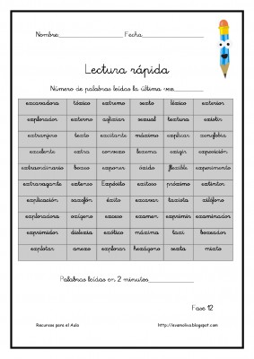 Cuaderno para mejorar la lectura. Lectura Rápida (43)