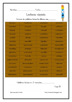 Cuaderno para mejorar la lectura. Lectura Rápida (44)