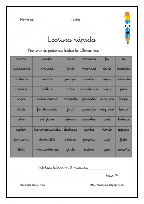 Cuaderno para mejorar la lectura. Lectura Rápida (45)