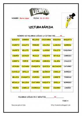Cuaderno para mejorar la lectura. Lectura Rápida (47)
