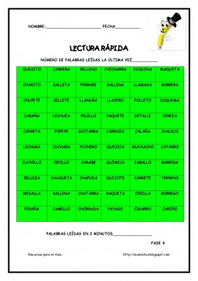 Cuaderno para mejorar la lectura. Lectura Rápida (7)