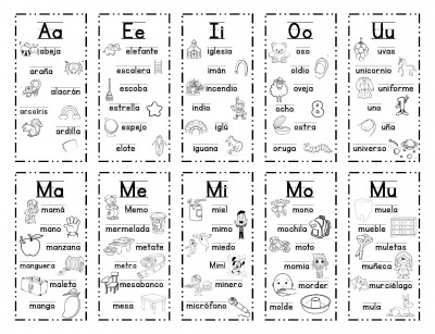 Manipulativo para aprender las vocales y las silabas