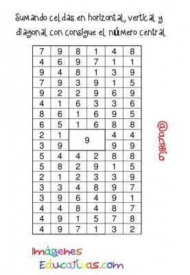 Sopas de Numeros Repasamos la suma (6)