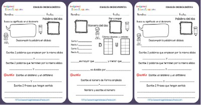 Ficha del día conciencia matemática y lingüística Portada