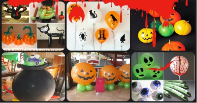 Ideas para decorar con globos para niños “Halloween” Portada