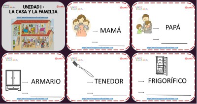 Vocabulario Temático centro de interés casa y familia Portada