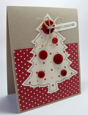 Tarjetas de Navidad Con Botones (1)