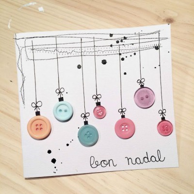 Tarjetas de Navidad Con Botones (13)