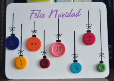 Tarjetas de Navidad Con Botones (14)