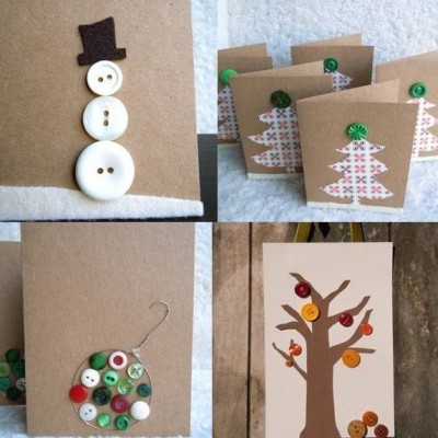 Tarjetas de Navidad Con Botones (19)