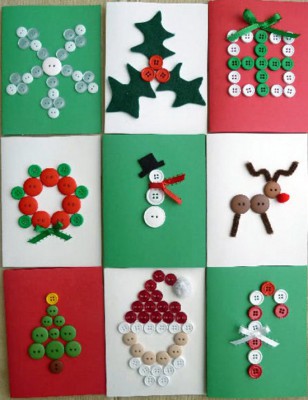 Tarjetas de Navidad Con Botones (20)