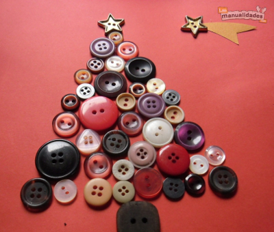 Tarjetas de Navidad Con Botones (3)