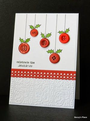 Tarjetas de Navidad Con Botones (9)