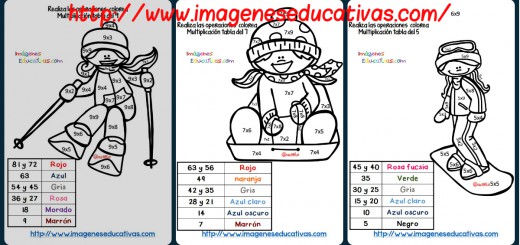 Coloreamos por colores Respasamos las tablas de multiplicar Portada