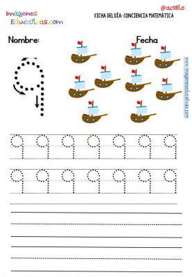 Fichas para trabajar los números (18)